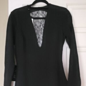 bebe Black Long Sleeve Dress